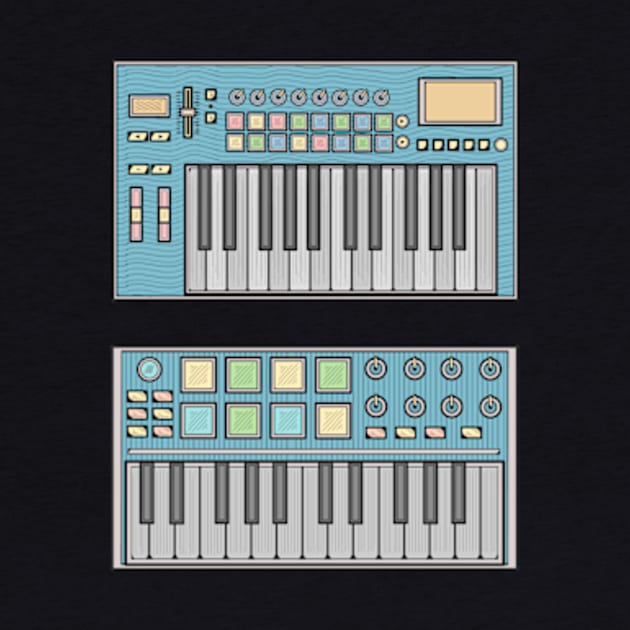 Blue Mini Synthesizer by milhad